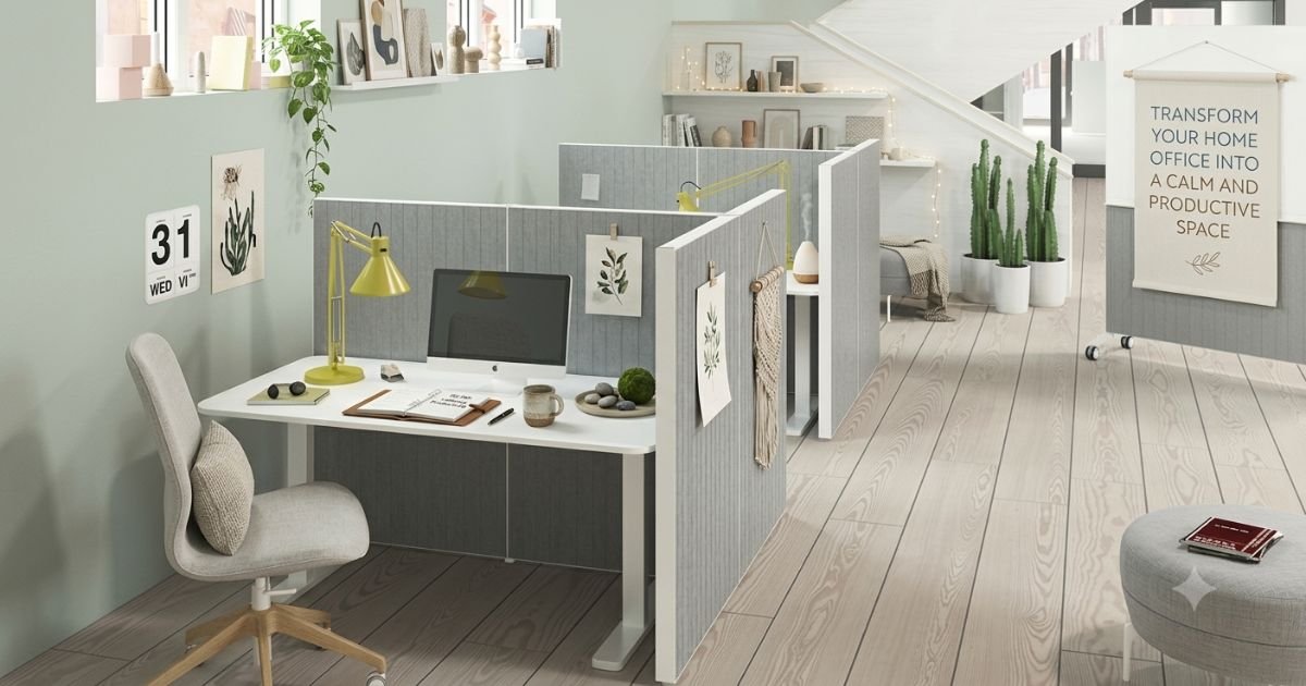 calm and productive home office
