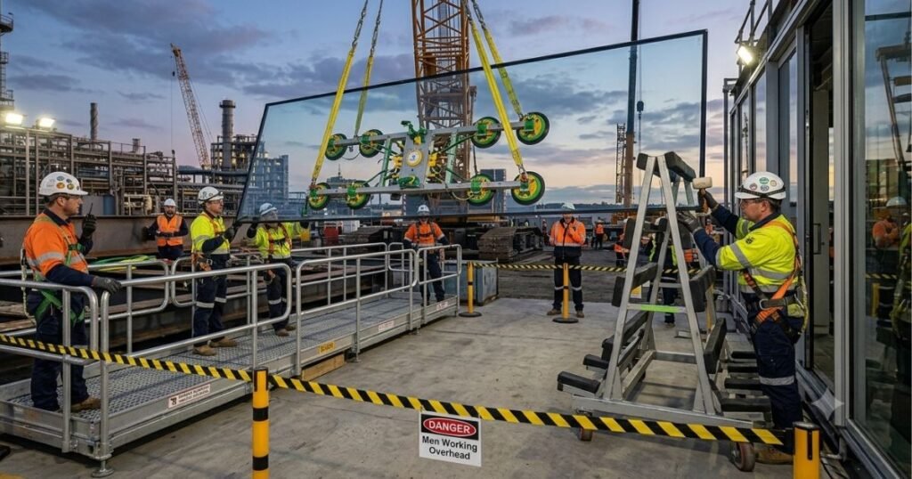 Safety Measures During Oversized Glass Installation