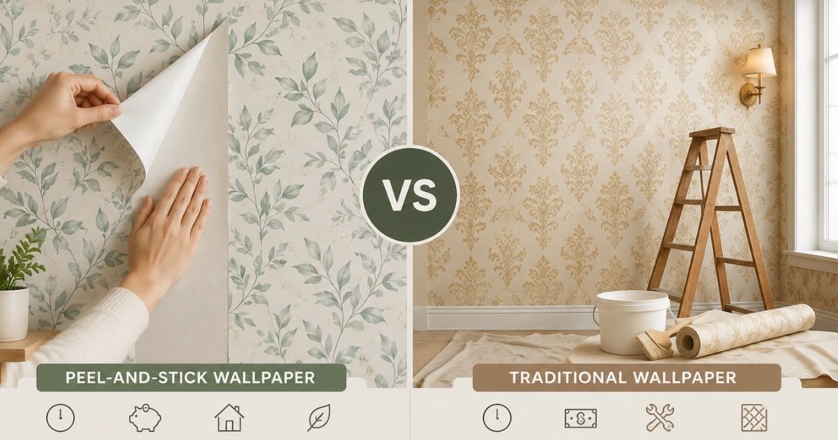 Peel and Stick vs Traditional Wallpaper