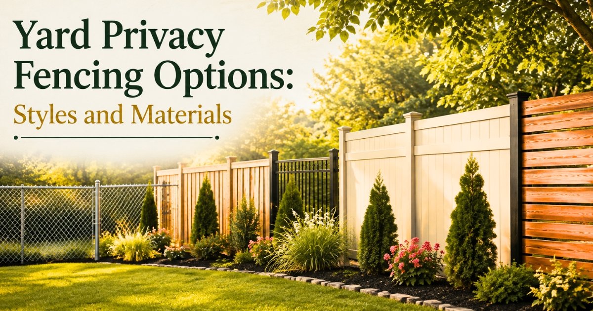 Yard Privacy Fencing Options Styles and Materials