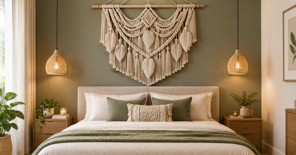 3D Macrame Bedroom Wall Decor Ideas