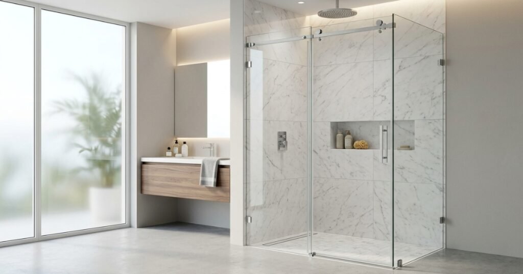 Corner Shower Door Replacement
