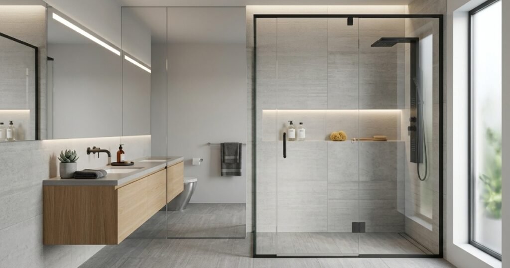 Semi-Frameless vs. Frameless Shower Doors