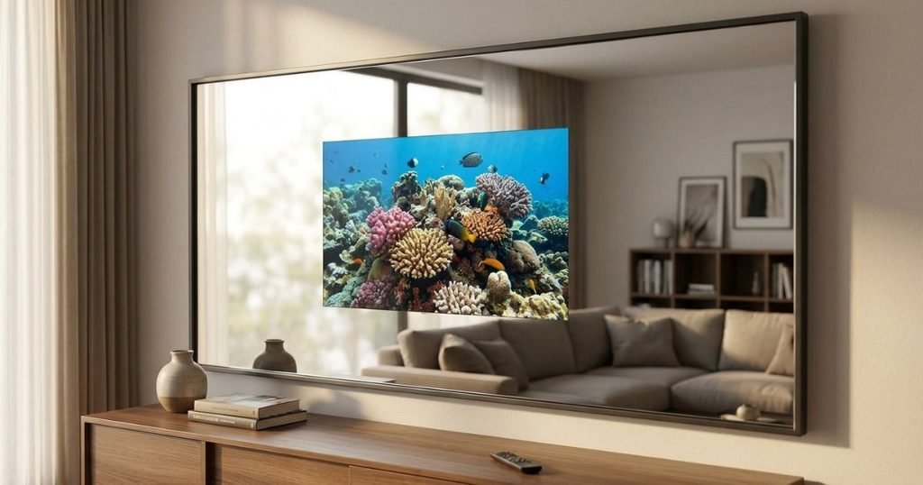 television becomes part of the mirrorly