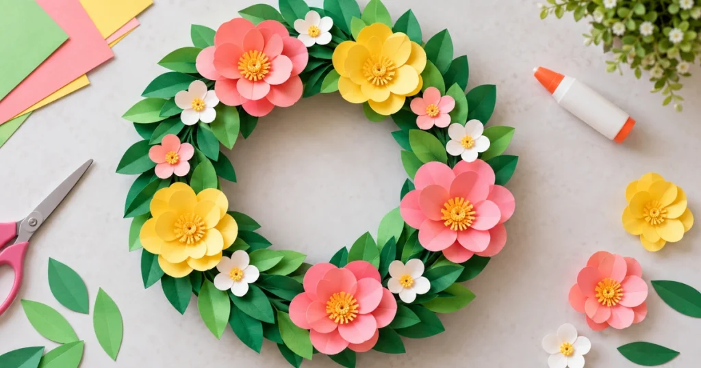 Paper Wreath Craft
